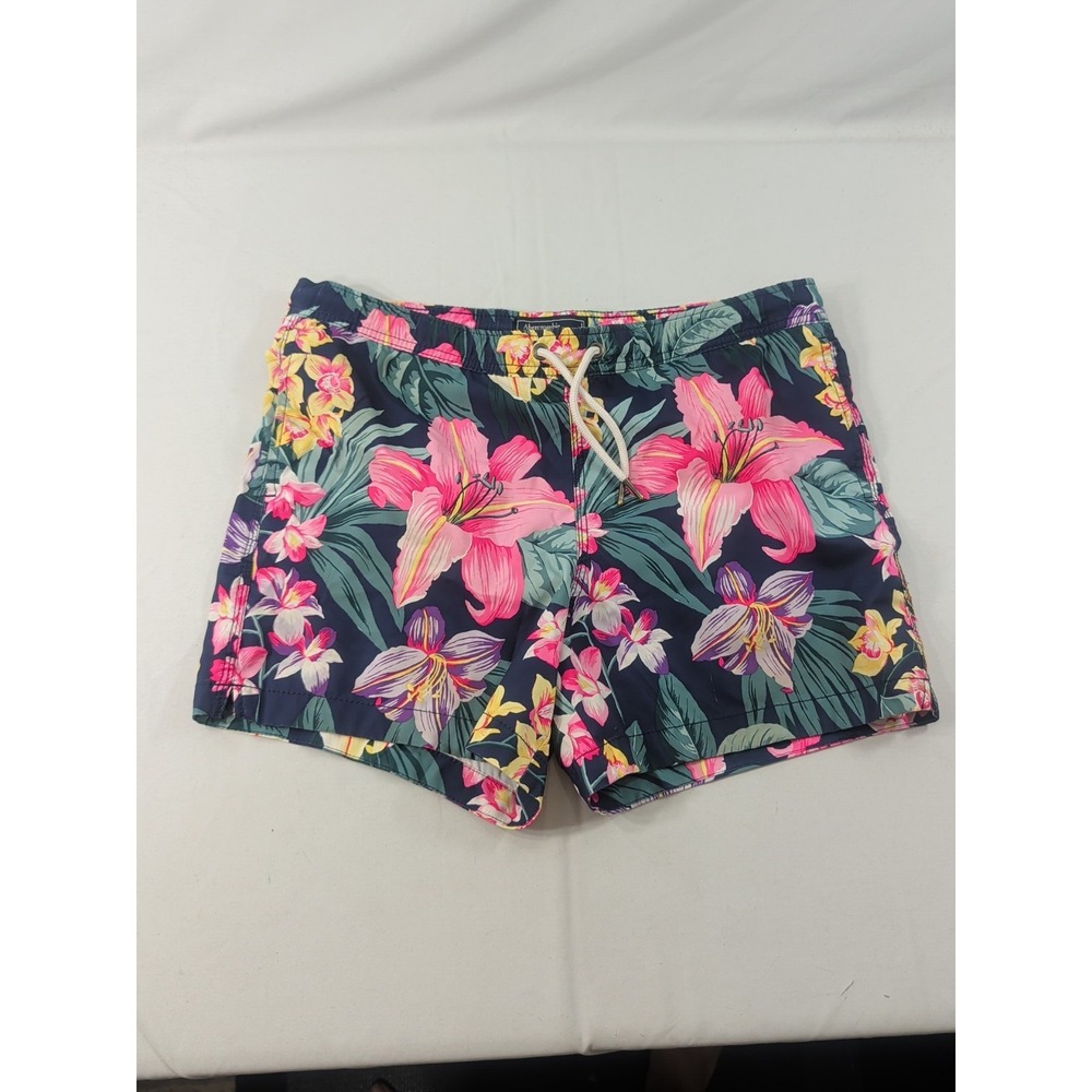 Abercrombie Shorts Womens MEDIUM Floral Tie Up Waist Summer Size M